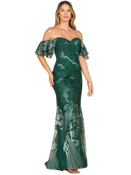 LARA New York Off Shoulder Mermaid Lace Gown