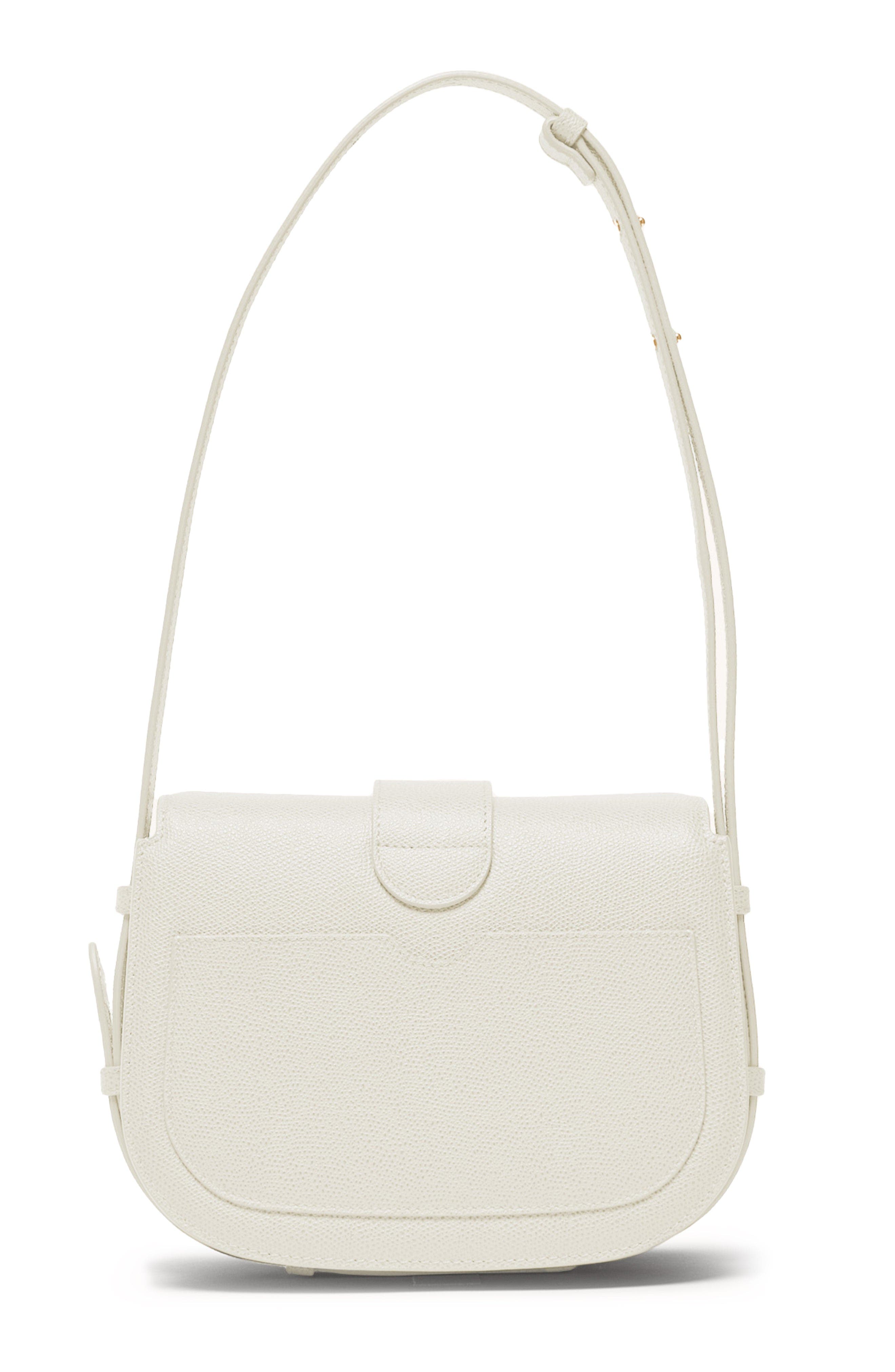 Cadence Crossbody Pebbled Leather Handbag, Alternate, color, Cream