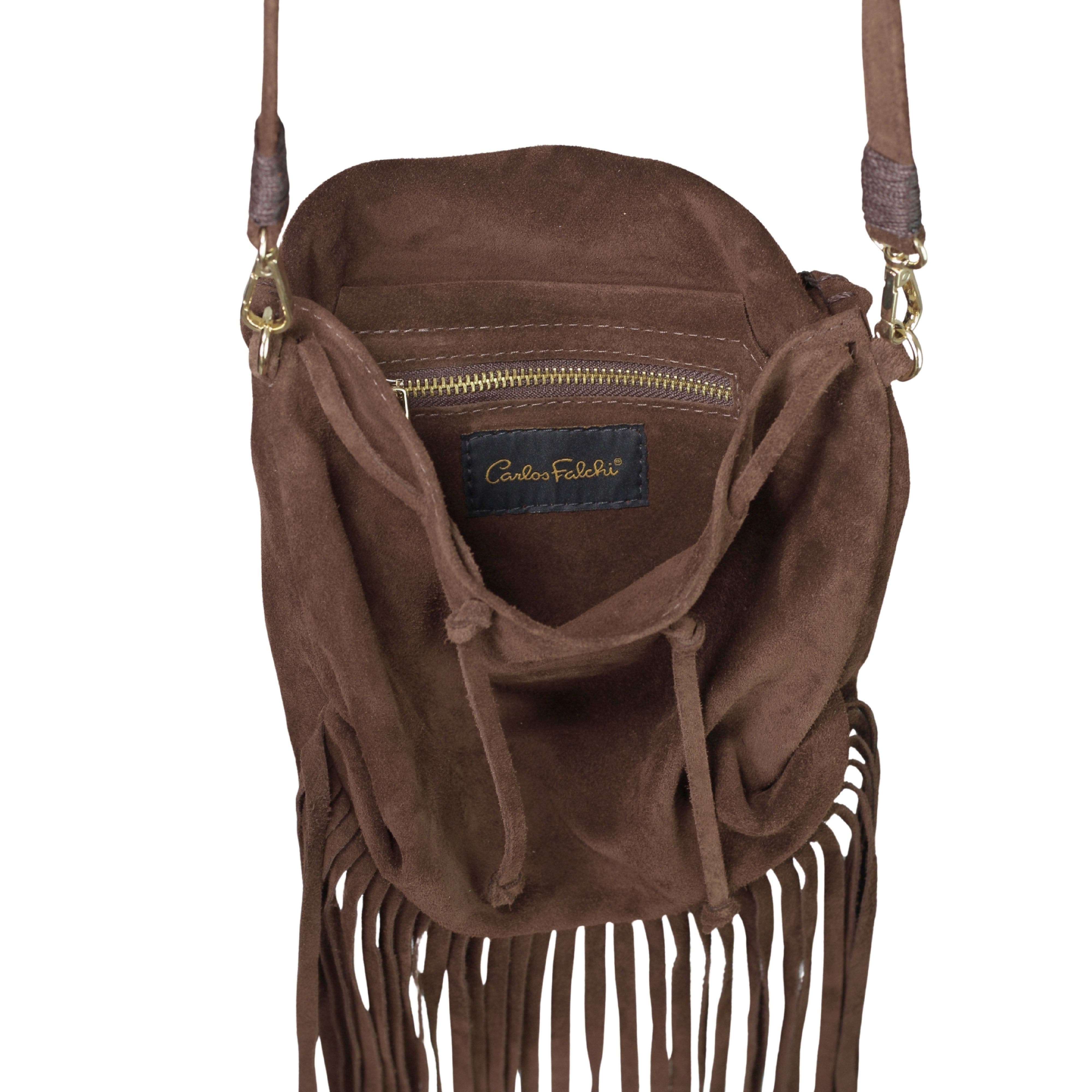 Fringe Butterfly Suede Bag, Alternate, color, Coffee Brown