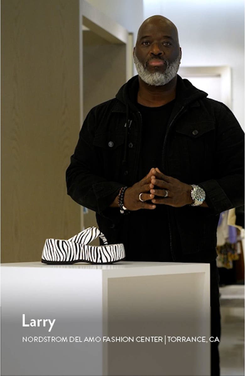 Crybaby Zebra Print Platform Sandal, sales video thumbnail