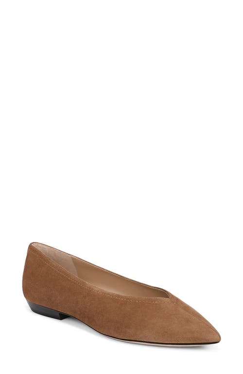 Veronica Beard Bancroft Pointed Toe Flat In Brown