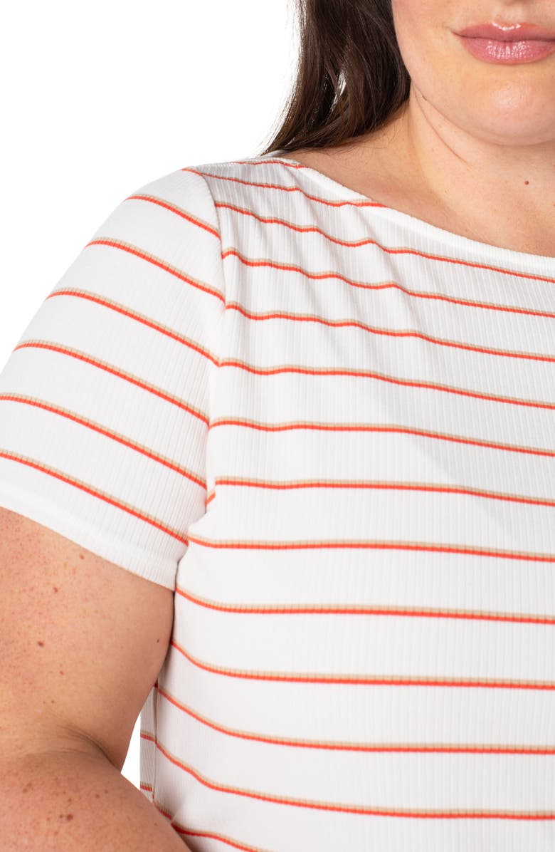 Liverpool Los Angeles Stripe Boat Neck T-Shirt, Alternate, color,