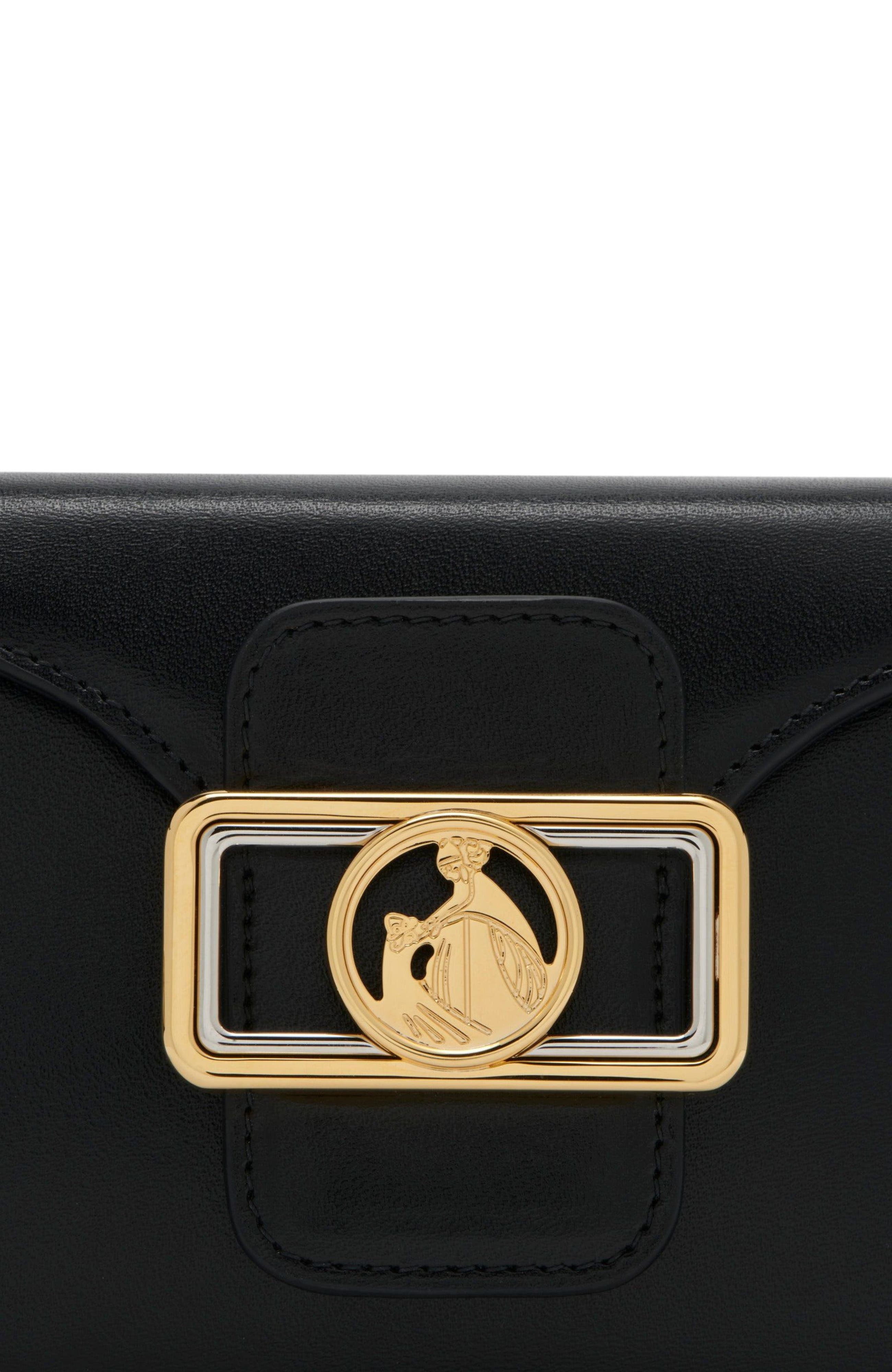 Lanvin Shiny leather Nano Pencil bag, Alternate, color, 