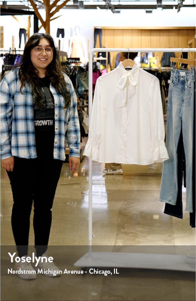Ruffle Tie Neck Blouse, sales video thumbnail