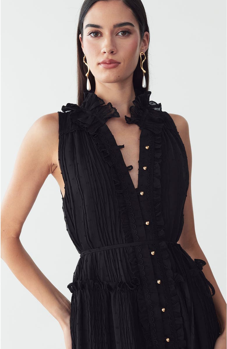 ST MRLO Omaha Midi Dress, Alternate, color, Black