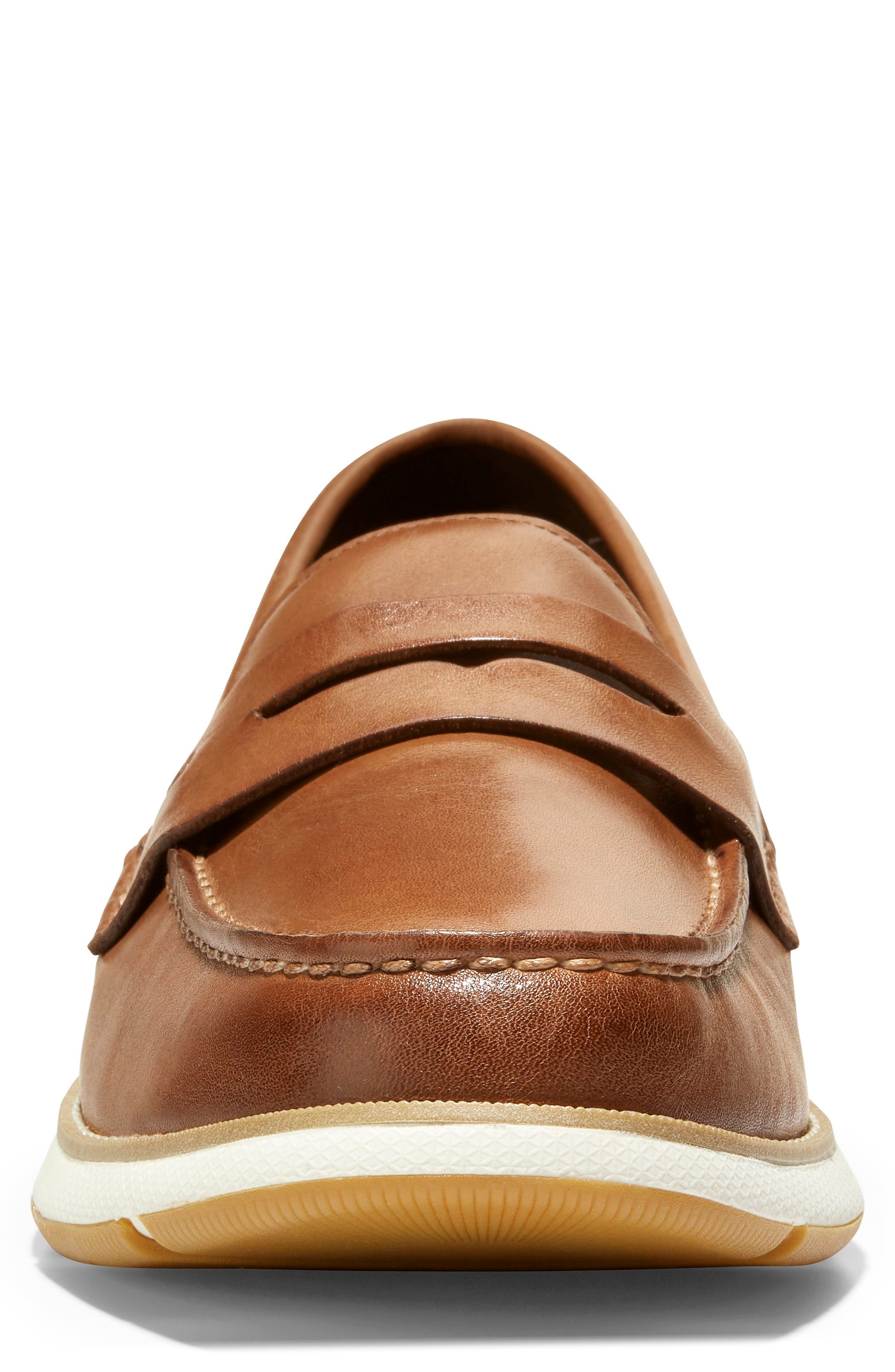 4.ZeroGrand Penny Loafer, Alternate, color, BRITISH TAN/ IVORY