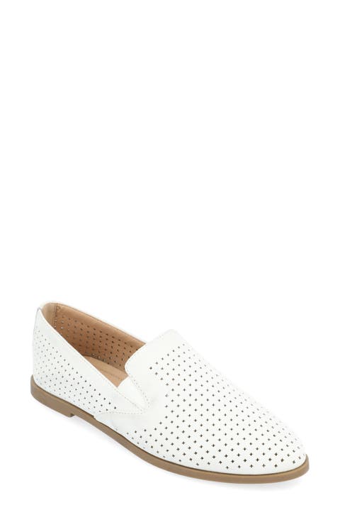 Lucie Perforated Flat Loafer - Wide Width Available (Women)