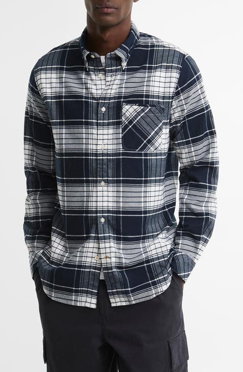 Embergate Tailored Plaid Cotton Shirt