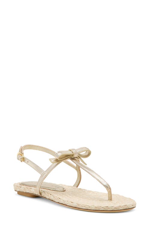 Shop Stuart Weitzman Felicity Slingback Espadrille Sandal In Light Gold/natural