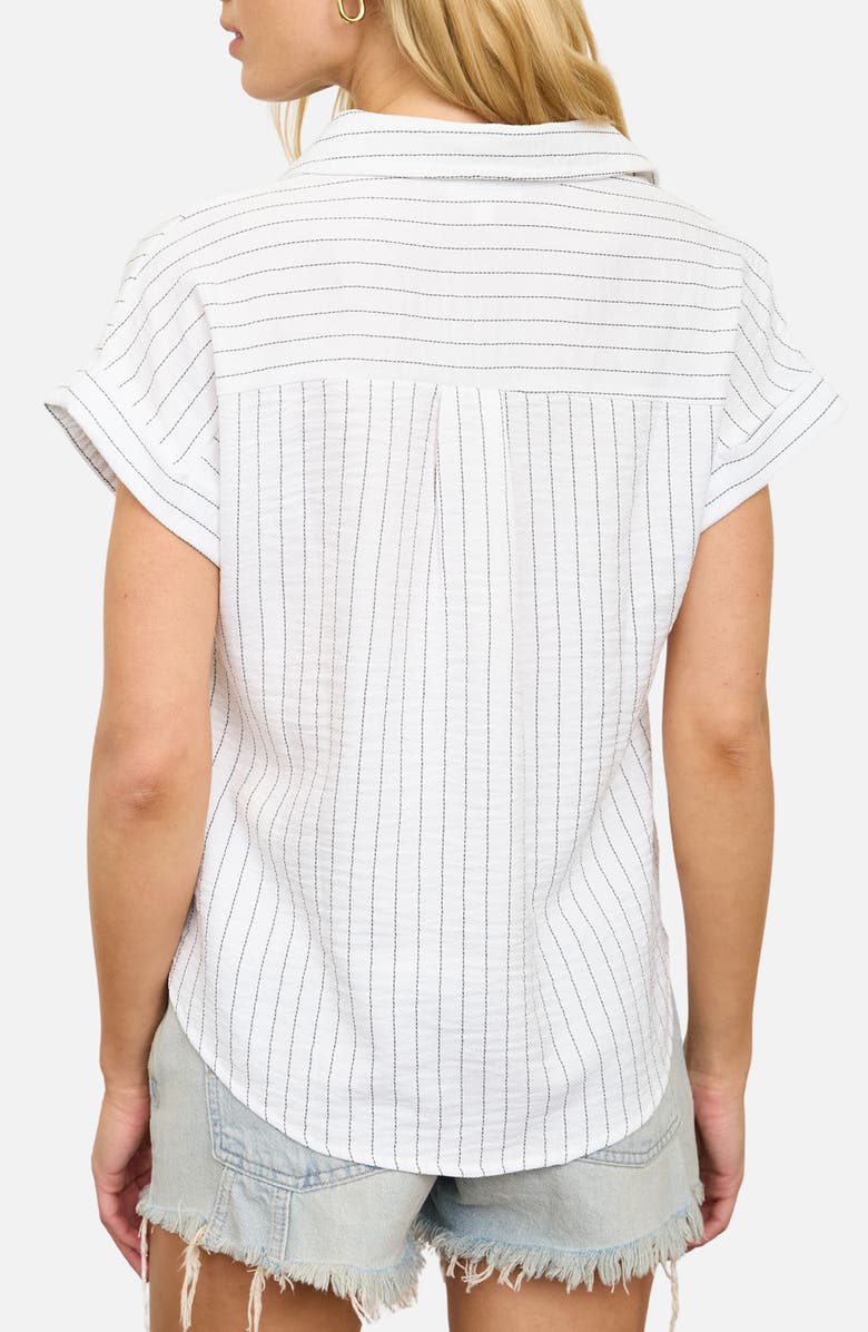 Blu Pepper Stripe Pocket Shirt, Alternate, color, White