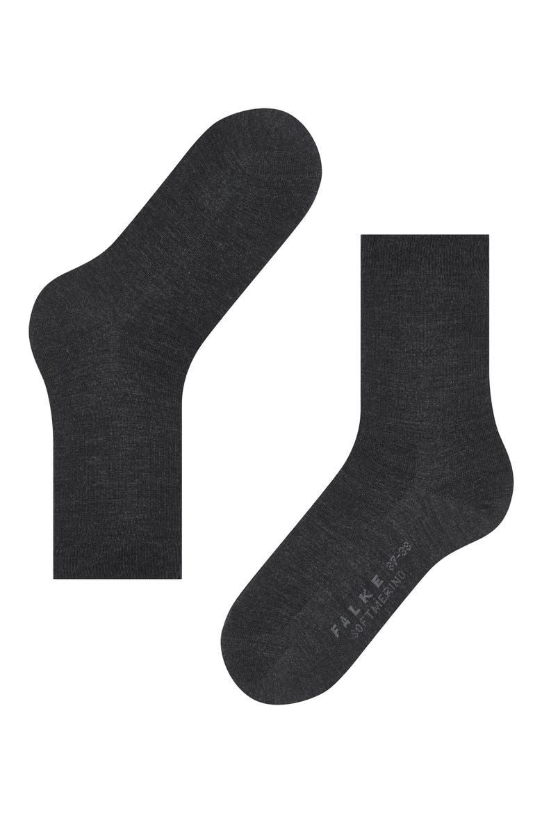 Soft Merino Crew Socks, Alternate, color, ANTHRA.MEL