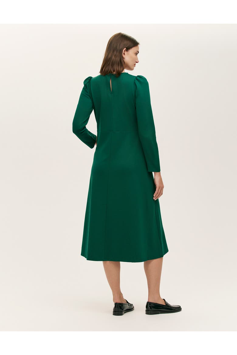 Felice Ponte Jersey Midi Dress, Alternate, color, Bottle Green