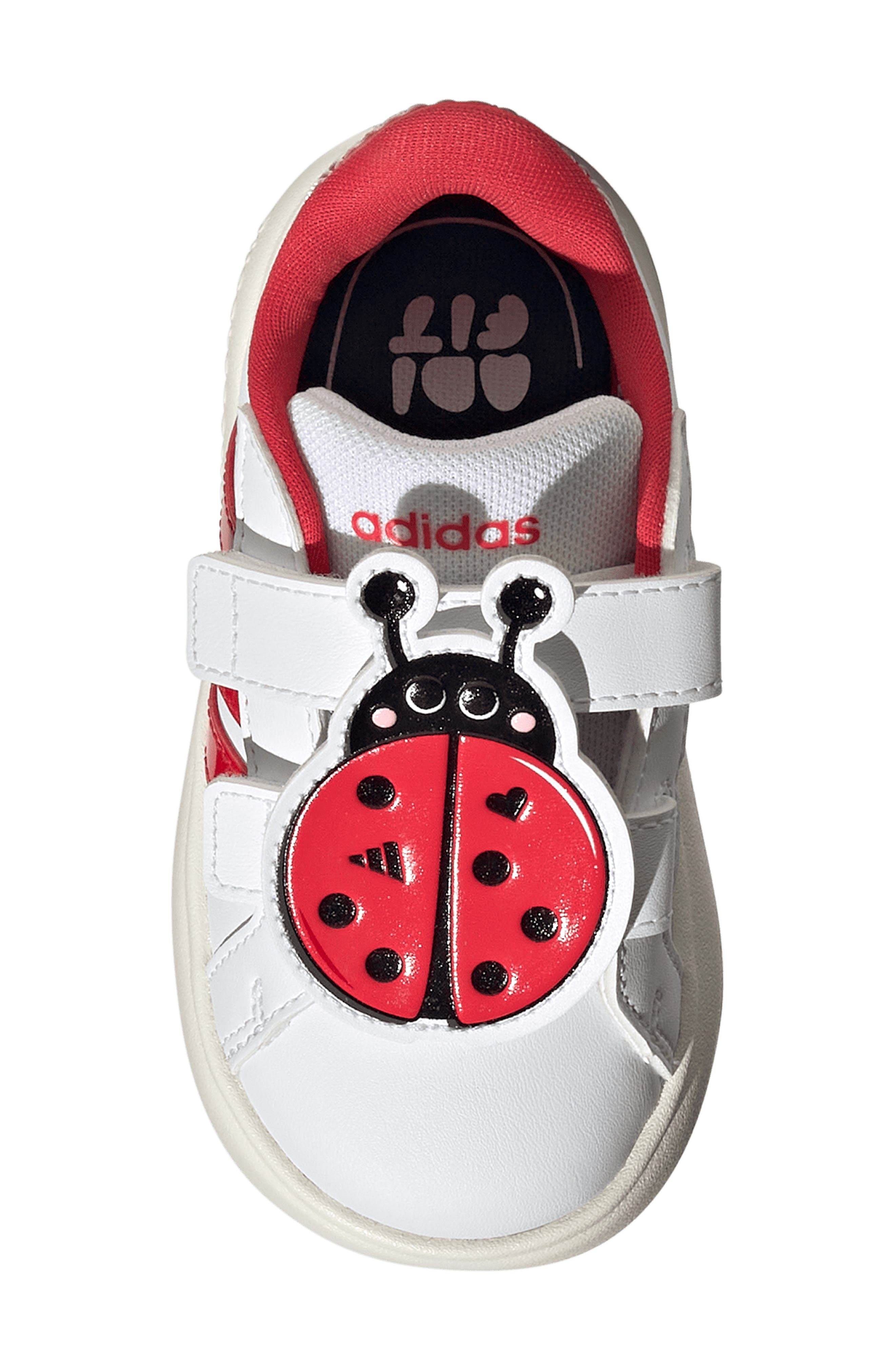 adidas Kids' Grand Court 3.0 Sneaker, Alternate, color, White/ Pure Ruby/ Off White