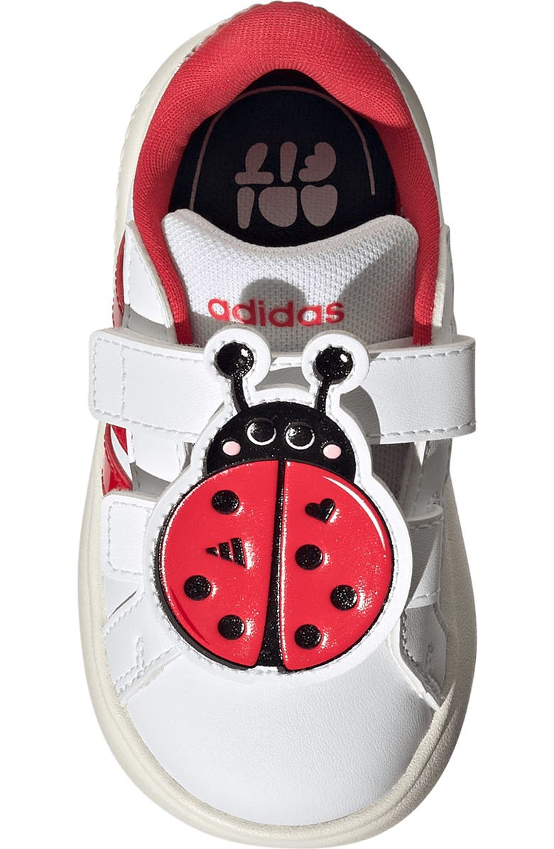 adidas Kids' Grand Court 3.0 Sneaker, Alternate, color, White/ Pure Ruby/ Off White