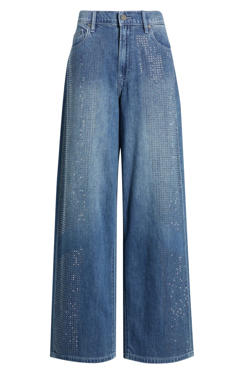 HIDDEN JEANS Oversize Rhinestone Baggy Wide Leg Jeans, Alternate, color, Dark Wash