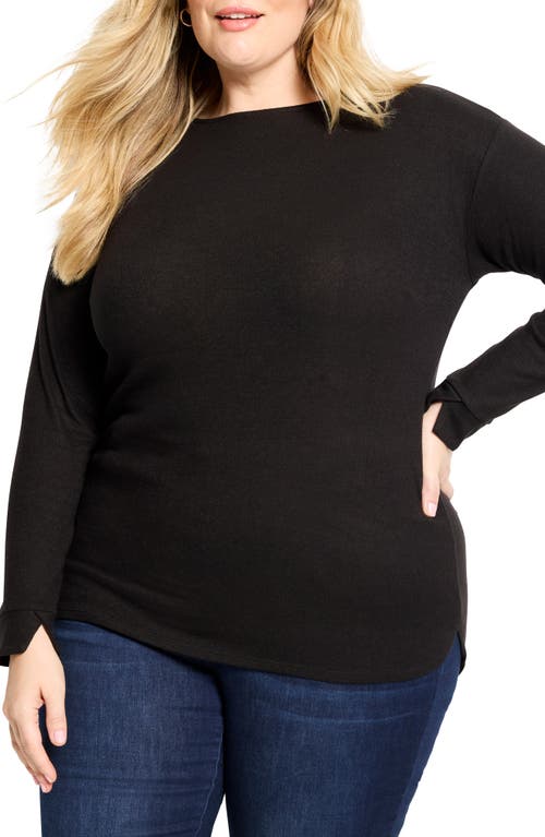 NZT by NIC+ZOE Everyday Easy Cozy Knit Top in Black Onyx  product