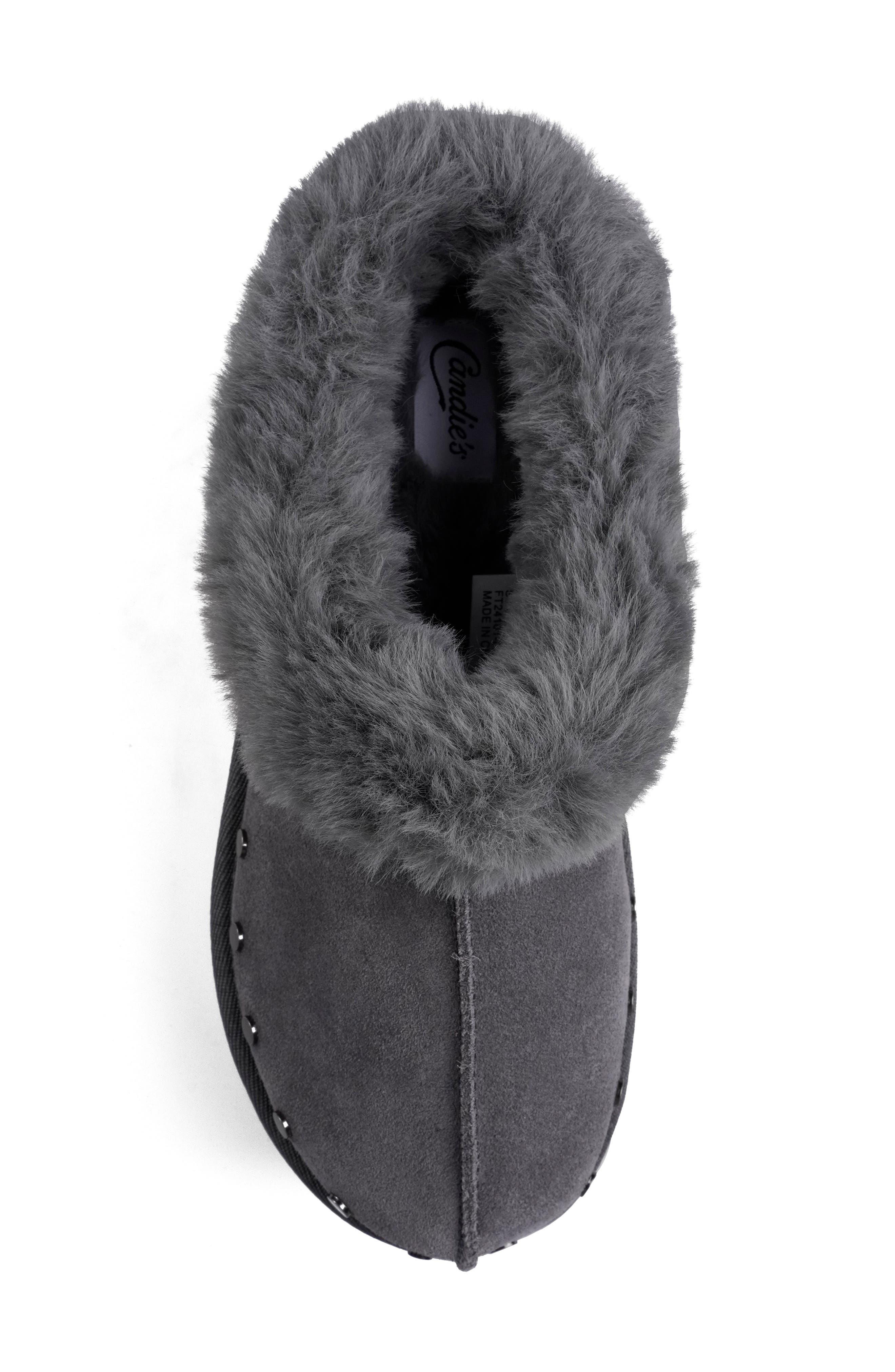 Sabi Faux Fur Platform Clog, Alternate, color, GREY SUEDE