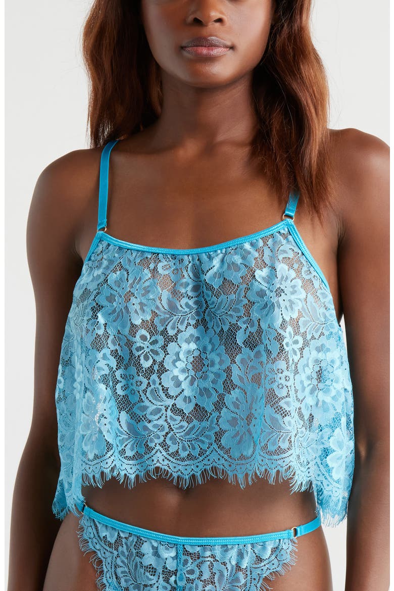 Crop Lace Camisole, Main, color, BLUE