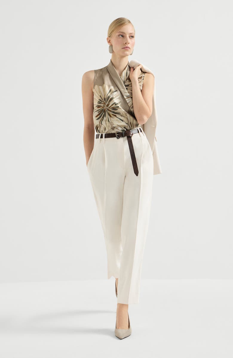 Brunello Cucinelli Slouchy trousers, Alternate, color, Milk