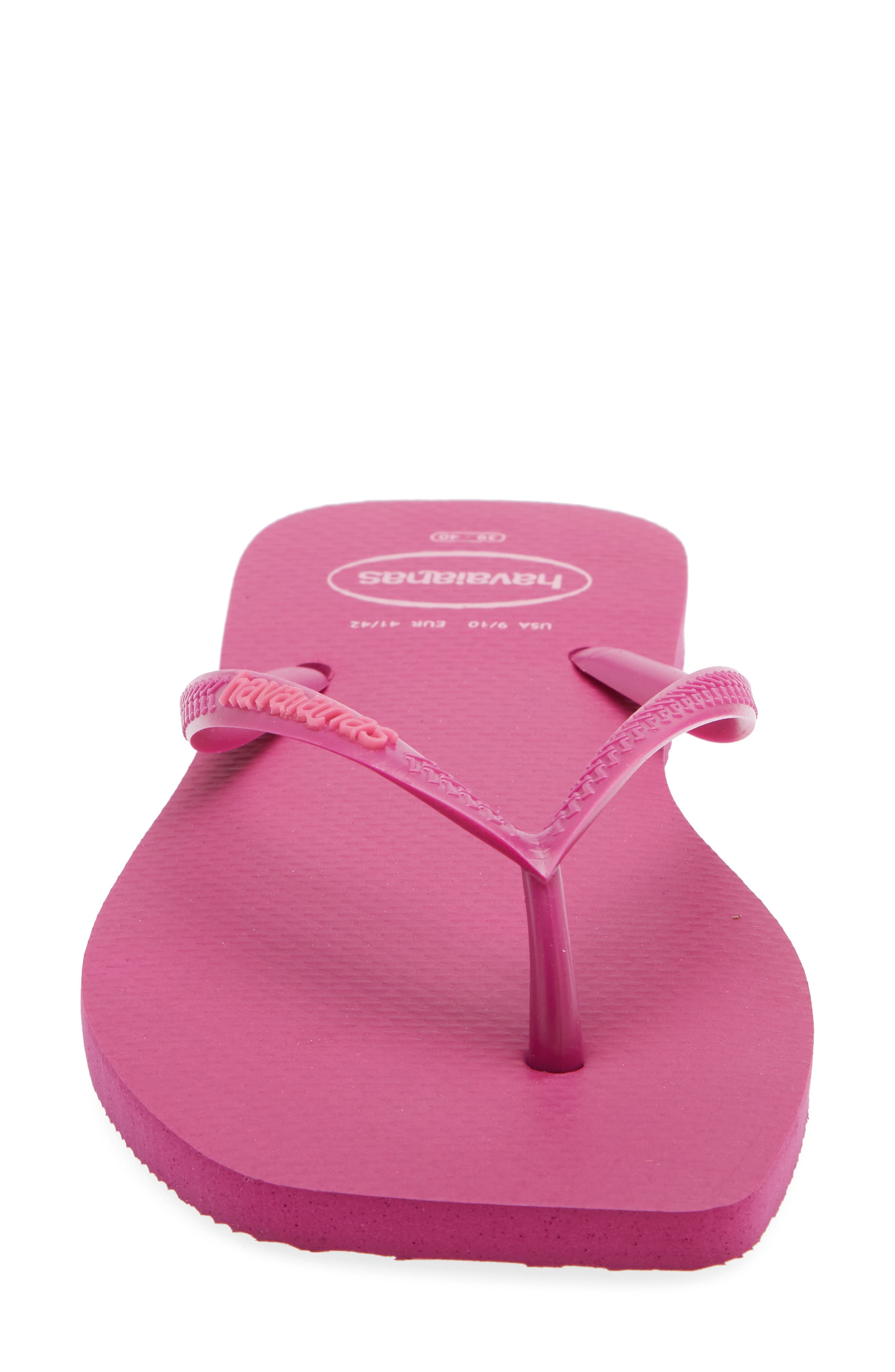 Havaianas Slim Square Logo Flip Flop, Alternate, color, Rose Gum