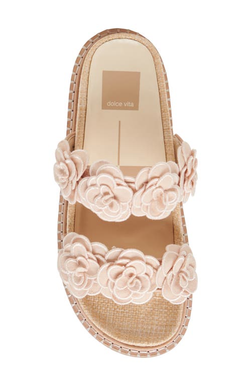 Dolce Vita Sherla Two-strap Platform Sandal In Praline Raffia