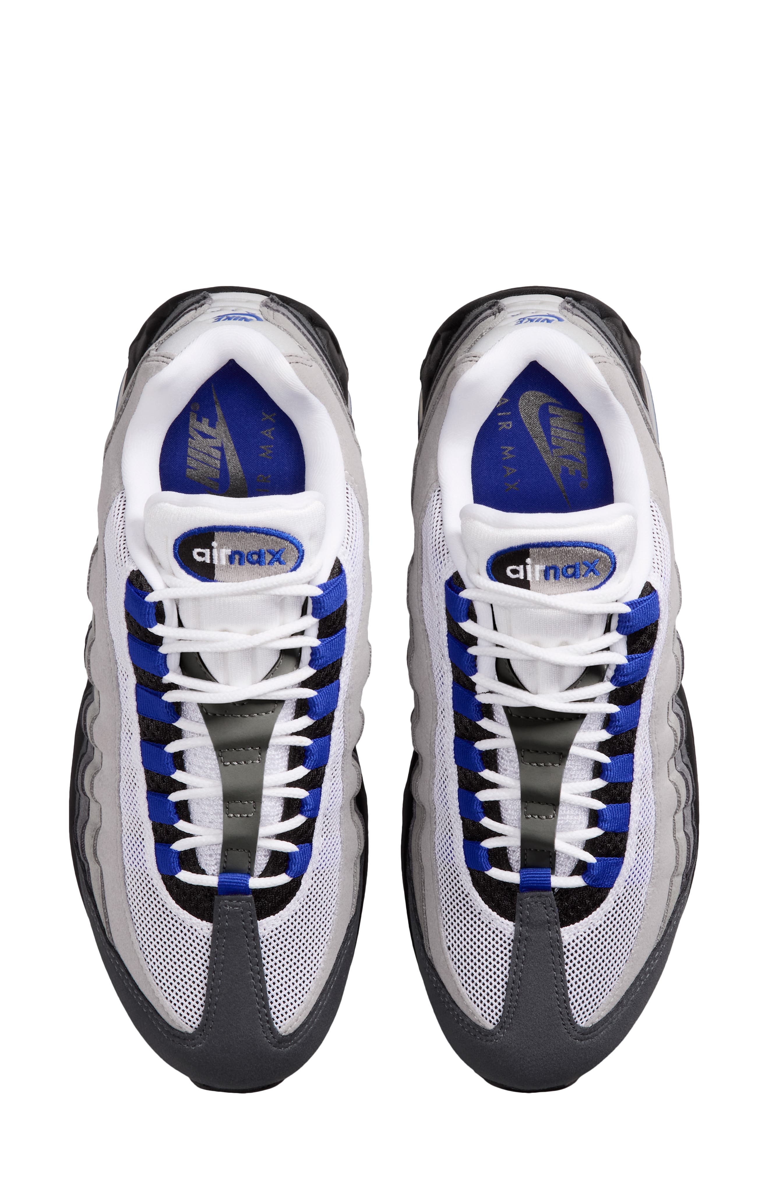 Air Max 95 Big Bubble Sneaker, Alternate, color, BLACK/ WHITE/ GREY/ ROYAL