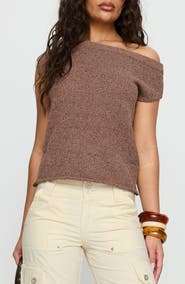 Princess Polly Ashfield Off the Shoulder Sweater