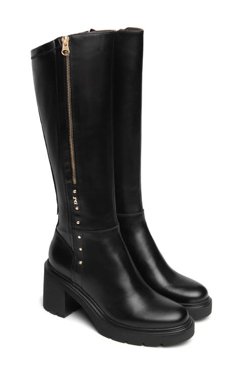 Knee High Block Heel Boot