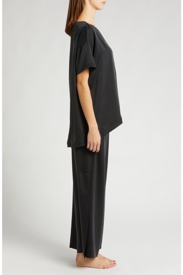 Washable Silk Pajamas, Alternate, color, IMMERSED BLACK