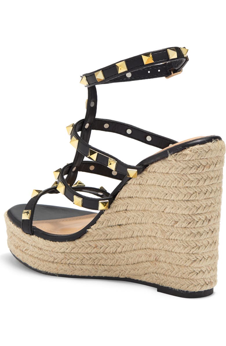 WILD DIVA LOUNGE Studded Wedge Sandal, Alternate, color,