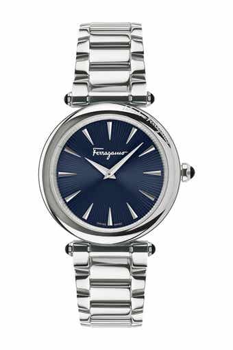 【FERRAGAMO】Idillio Bracelet Watch シルバー文字盤 36mm FERRAGAMO Women's Idillio Bracelet Watch, 36mm | Nordstromrack