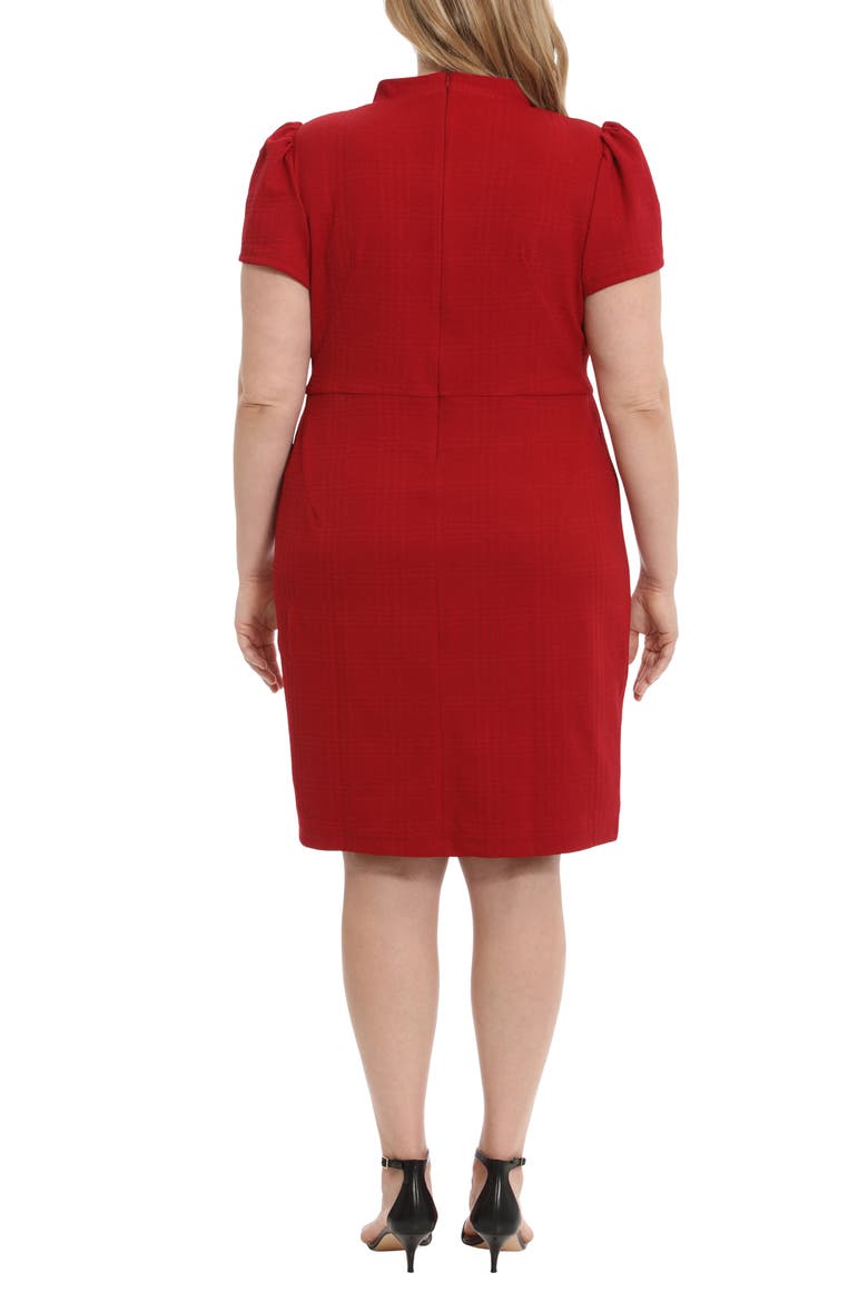 Tie Neck Shift Dress, Alternate, color, RED