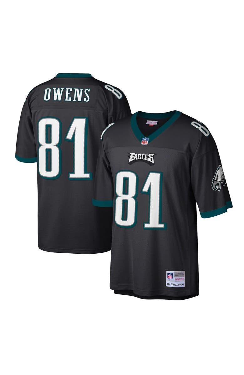 Mitchell & Ness Men's Mitchell & Ness Terrell Owens Black Philadelphia Eagles Legacy Replica Jersey, Main, color,