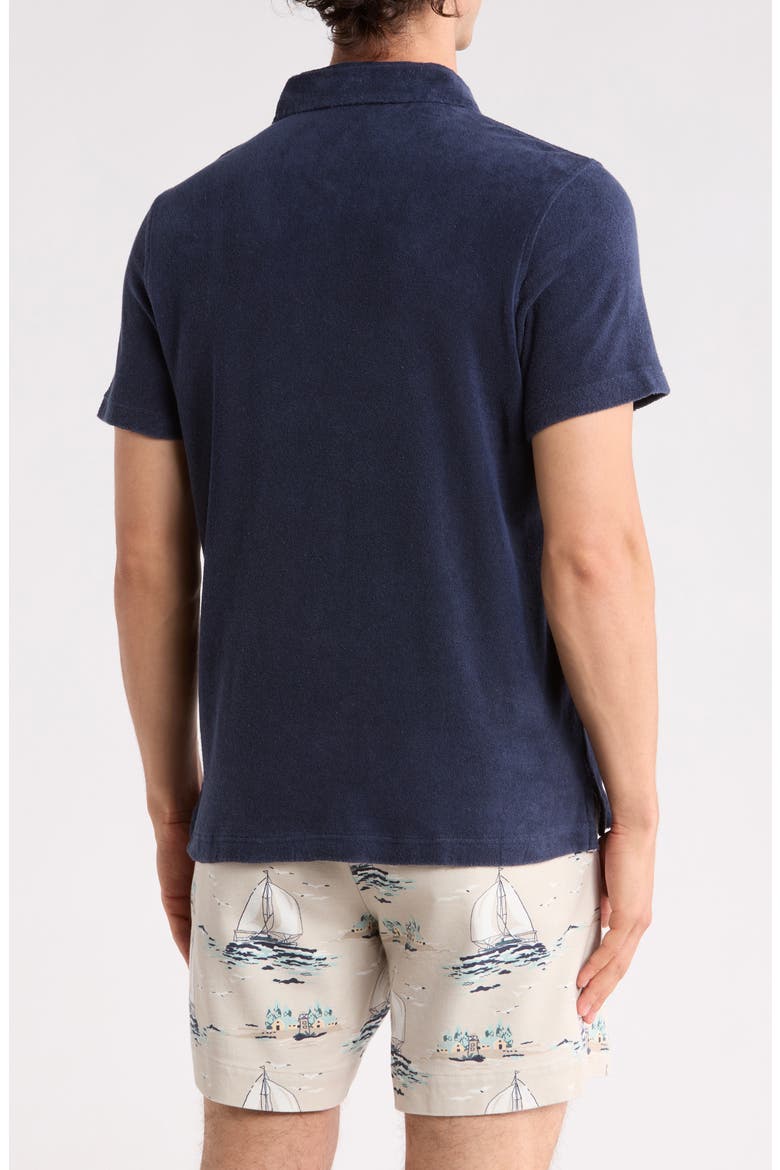 Terry Cotton Polo, Alternate, color, NAVY BLAZER