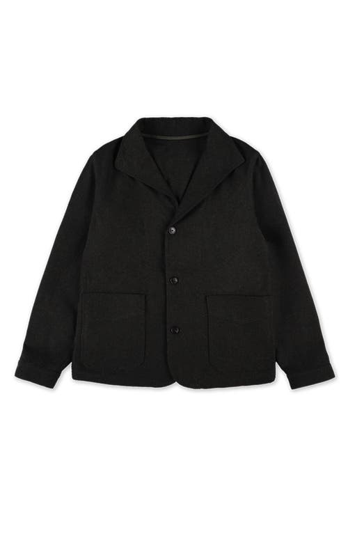 Fortela Scotland Herringbone Tweed Jacket In Black