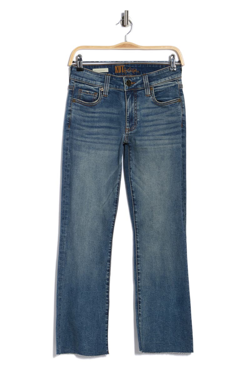 Nikki Raw Hem Ankle Flare Leg Jeans, Alternate, color, PENSTEMON