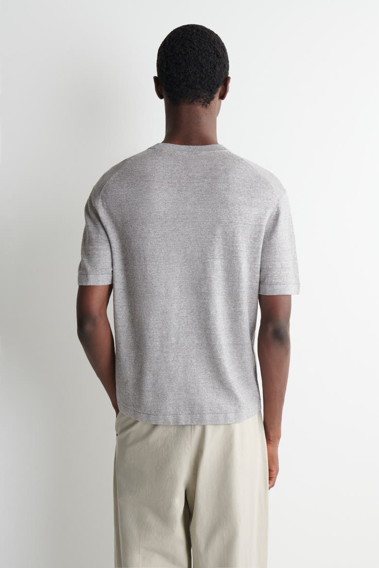 Knitted Linen T-Shirt, Alternate, color, GRAY MÉLANGE