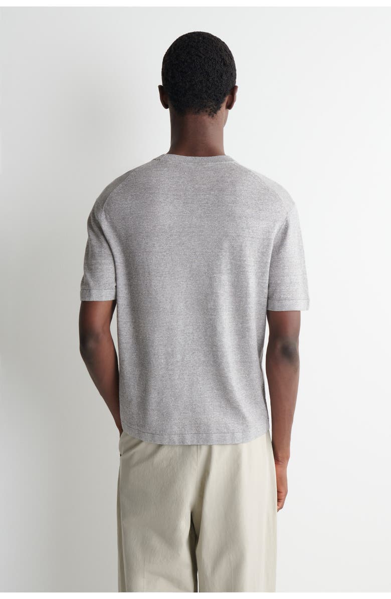 COS Knitted Linen T-shirt, Alternate, color, Gray Mélange