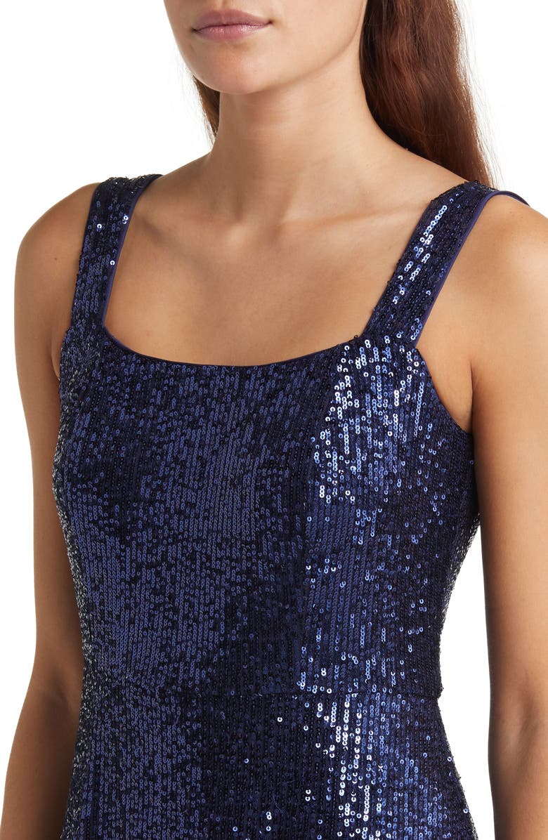 Anne Klein Sequin Midi Cocktail Dress, Alternate, color, 