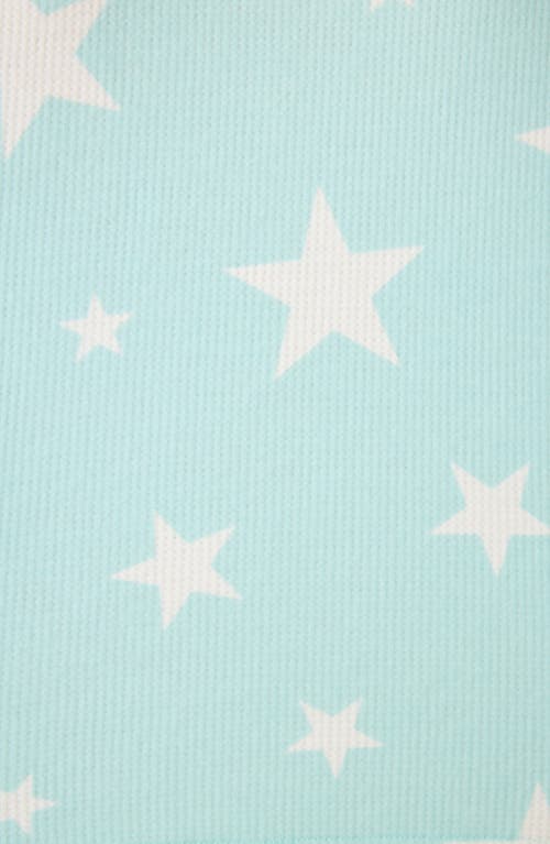Pj Salvage Print Waffle Knit Short Pajamas In Blue