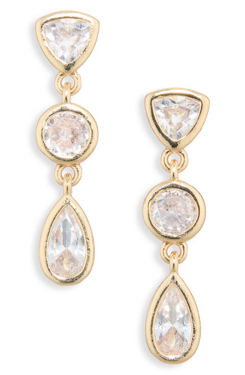 Faceted Sparkle Drop Earrings