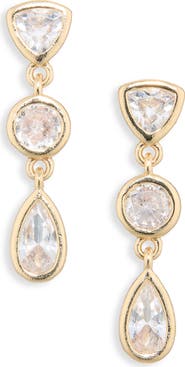 CRISTABELLE Faceted Sparkle Drop Earrings