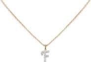 Monica Vinader Lab Created Diamond Initial Pendant Necklace