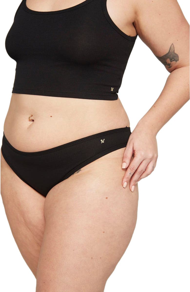 Nudea The Organic Cotton Mini Brief 3 Pack, Alternate, color, Black