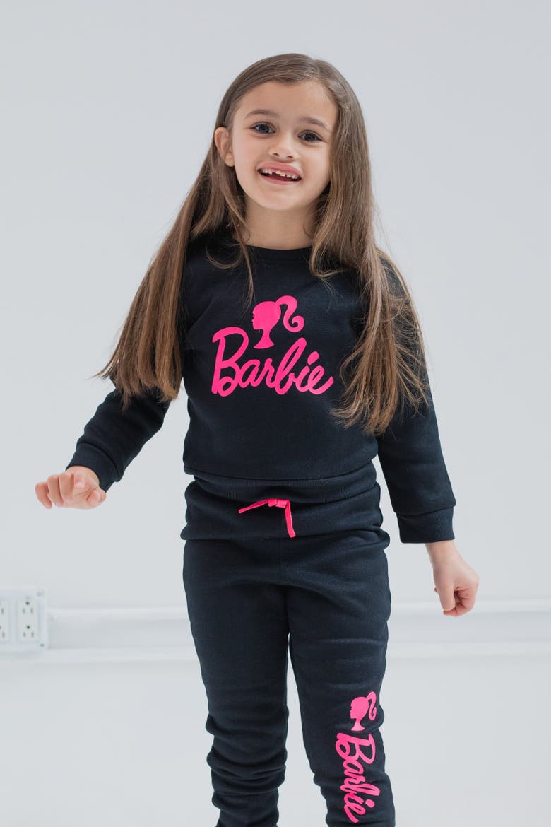 French Terry Sweatshirt & Pants Set, Alternate, color, Black