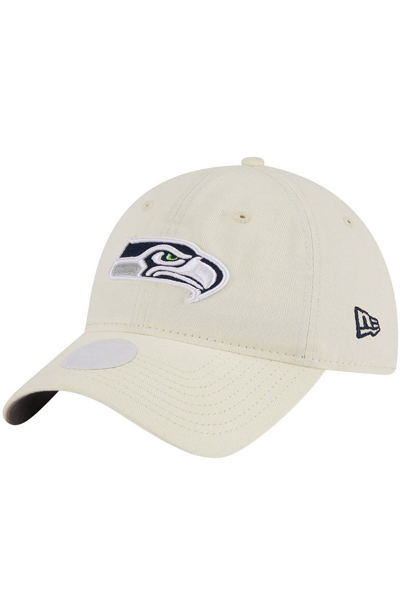 New Era Women's New Era Cream Seattle Seahawks Core Classic 2.0 Adjustable Hat, Main, color,