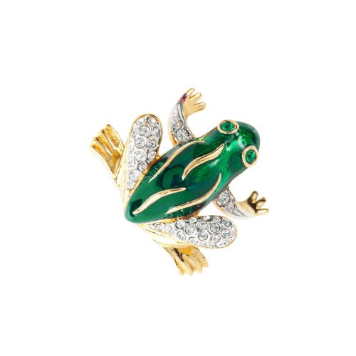 Susan Caplan 1980s Vintage Attwood & Sawyer Frog Brooch