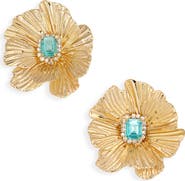 Tasha Flower Cubic Zirconia Drop Earrings