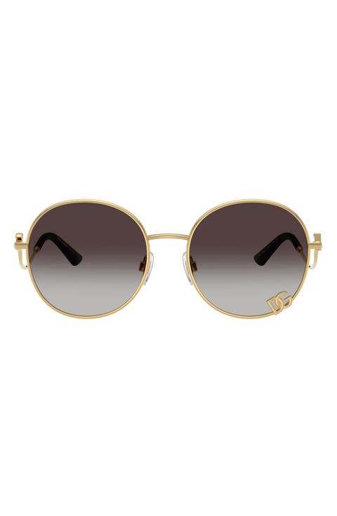 56mm Gradient Round Sunglasses