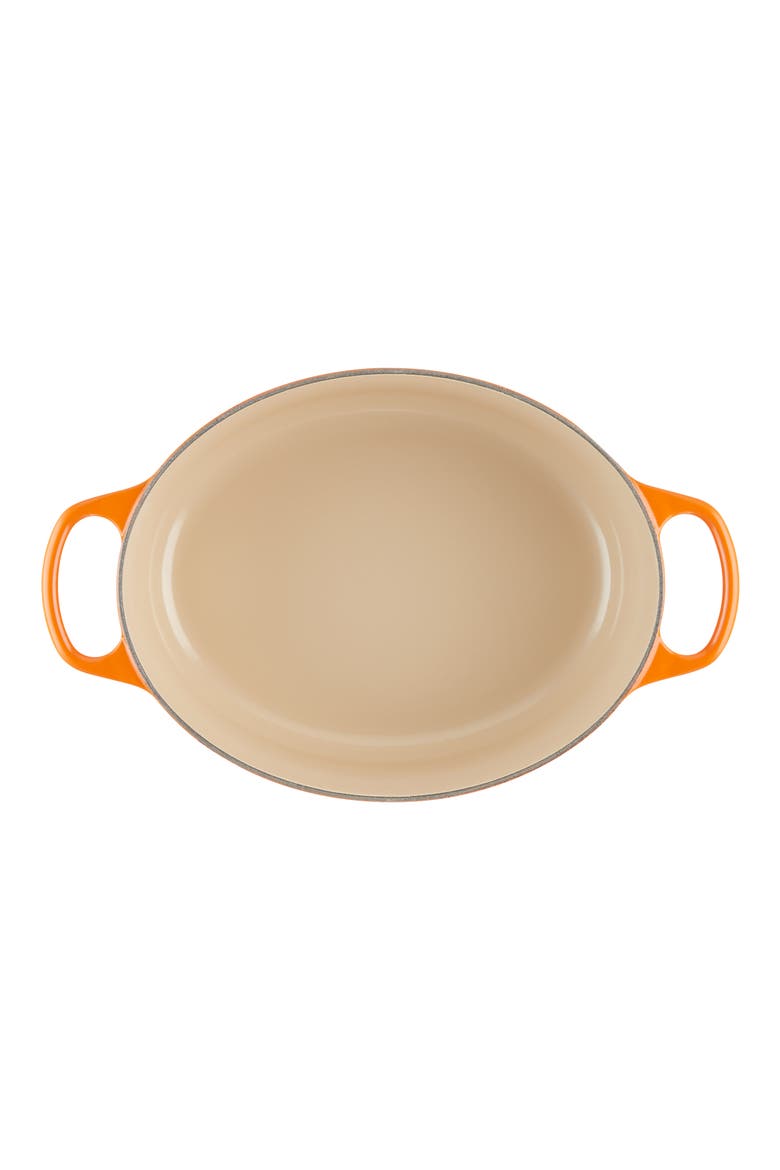 Signature 2.75-Quart Oval Enamel Cast Iron Dutch Oven, Alternate, color, FLAME